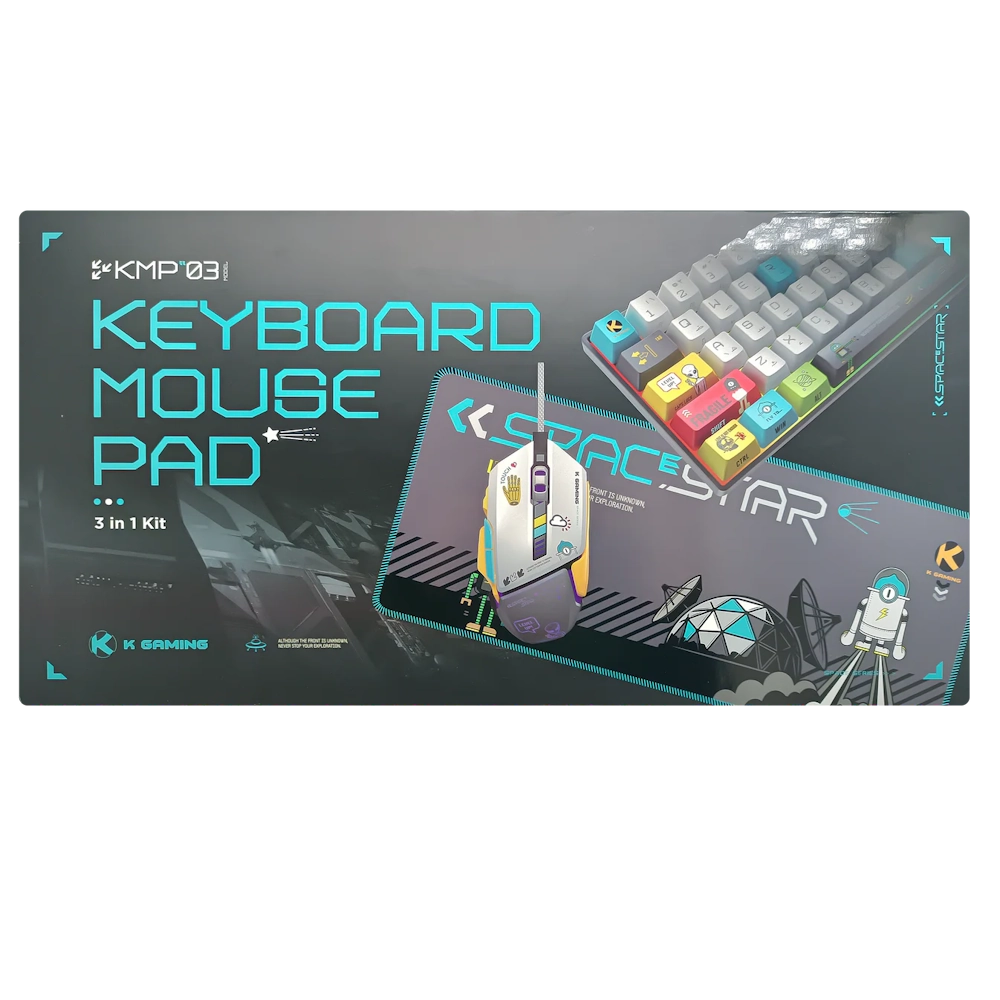 3 in 1 Combo Pack (Mouse,Mousepad,Keyboard Blue Switch)