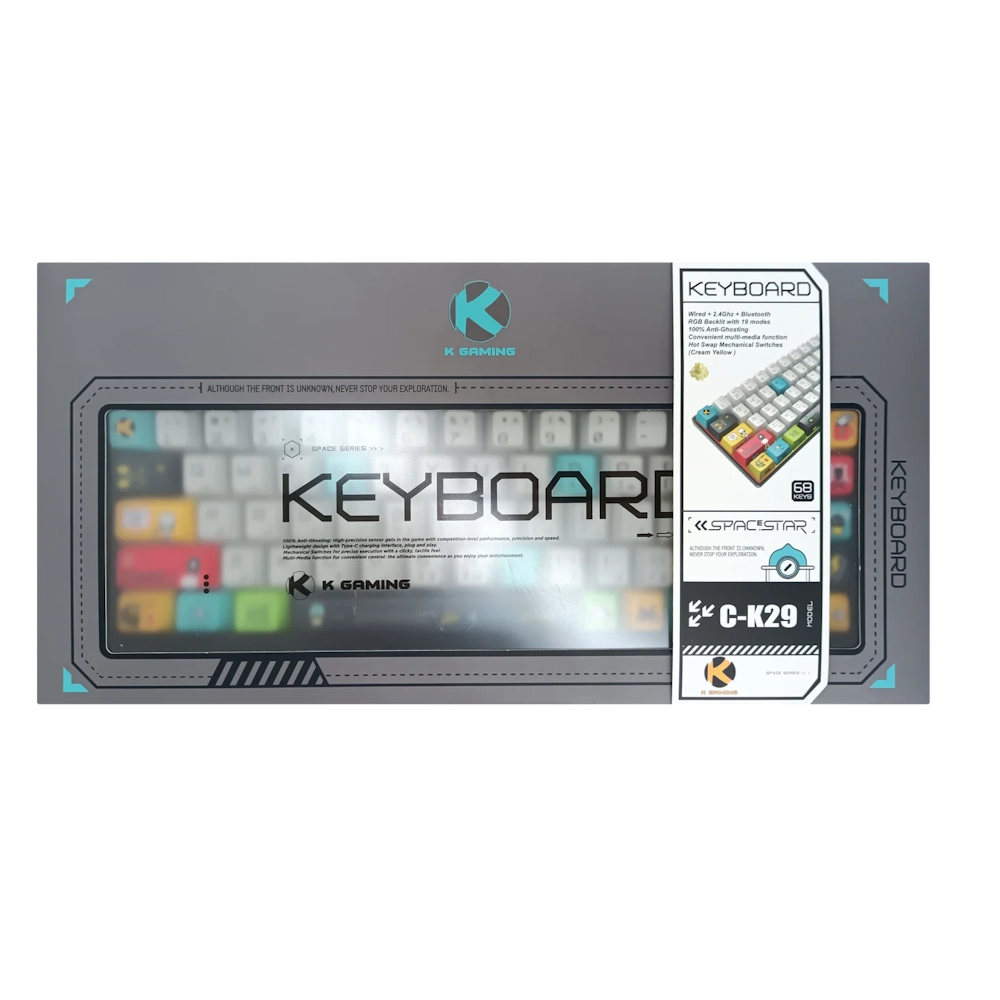 Space Star Tri-Mode Gaming Keyboard Cream Yellow