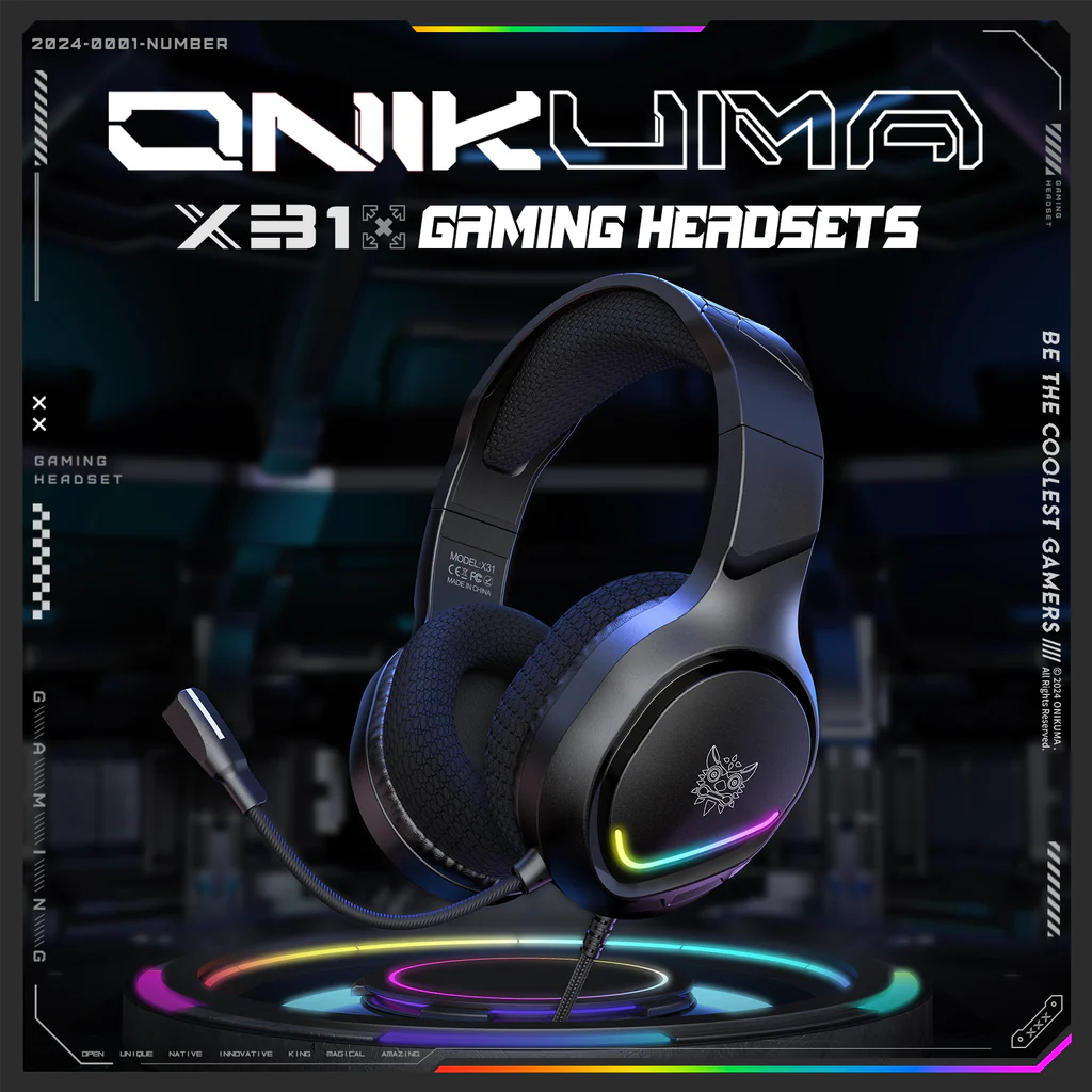ONIKUMA X31 RGB Dynamic Professional Gaming Headphone - Image 3