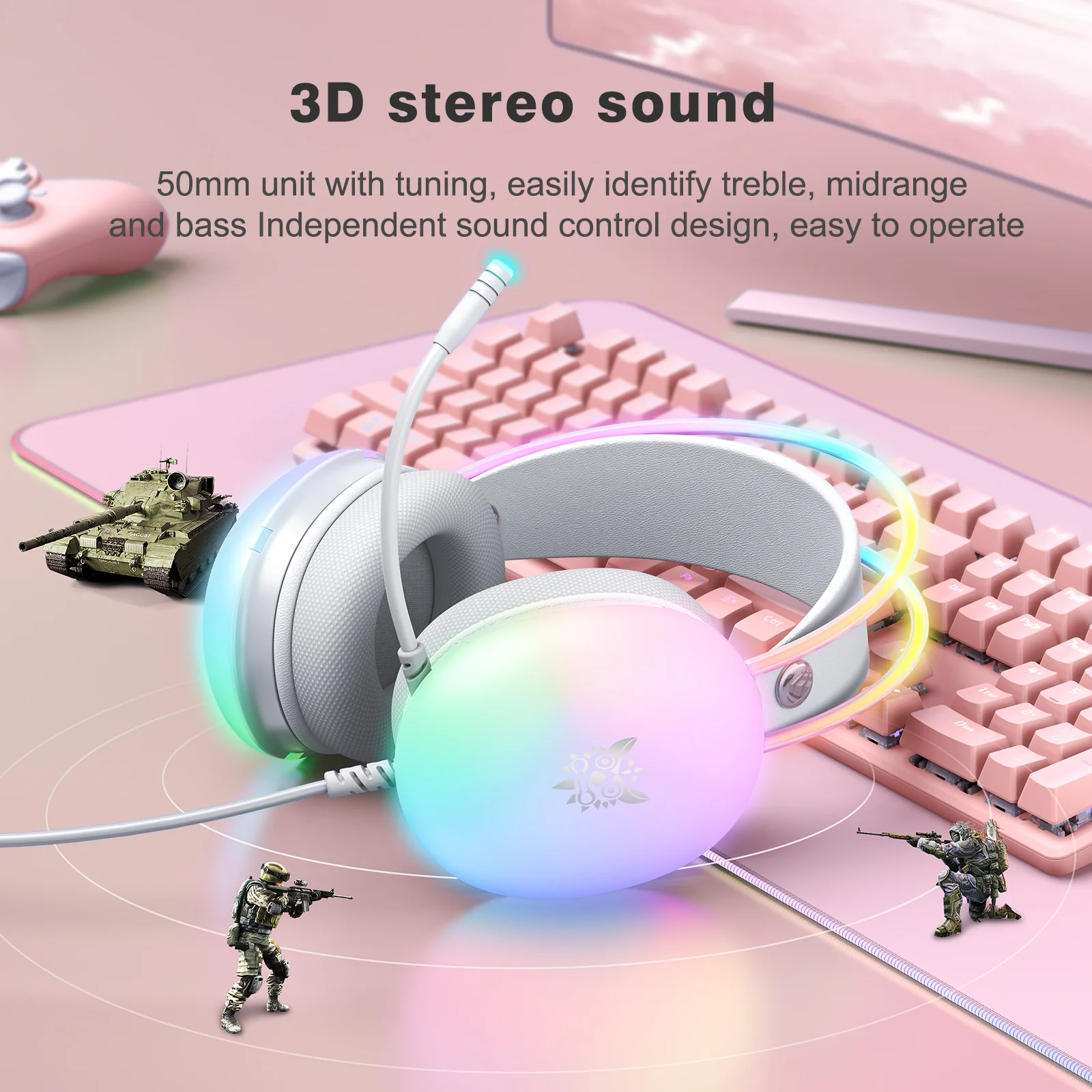 ONIKUMA X25 RGB Gaming Headset - Image 5