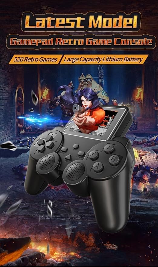 S10 Handheld Video Game for Kids 520 in 1 Controller Gamepad - Image 4
