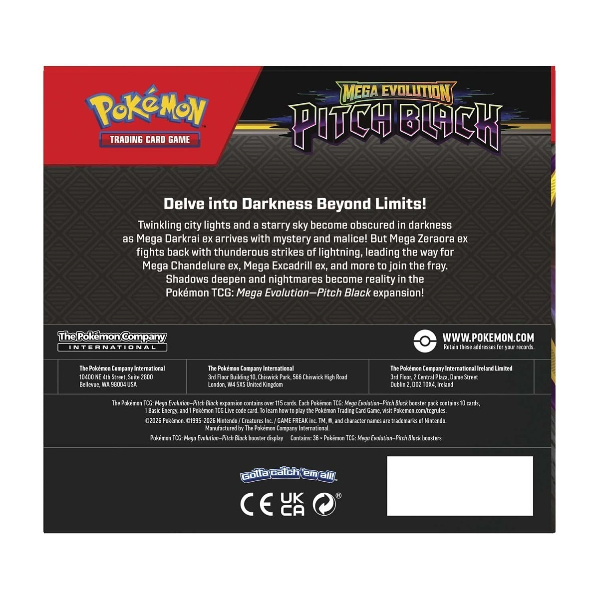 Pokémon TCG: Mega Evolution-Pitch Black Booster Display Box