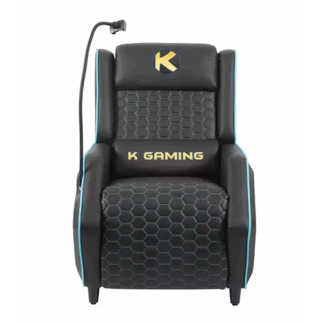 K Gaming Thunder Bolt Gamer Sofa Black/Blue (KW-GS12) - Image 2