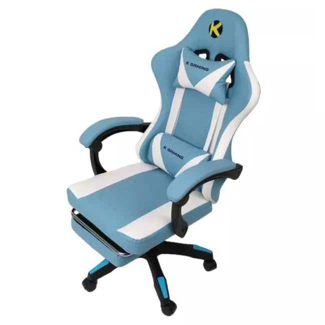 K Gaming KGS 002 – Oasis Gaming Chair (Blue & White) – Large - Image 2