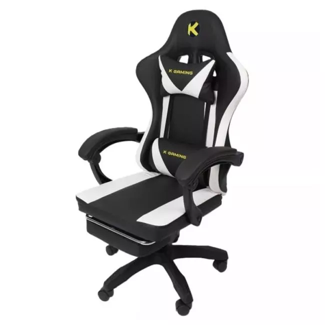 K Gaming KGS 002 – Oasis Gaming Chair (Black & White) – Large - Image 2