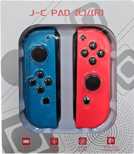J C Pad Wireless Gamepad for Switch Red Blue